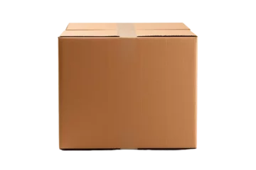 Foto op Canvas Cardboard box isolated on white background with clipping path © twilight mist