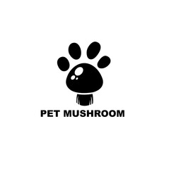 pet mushroom logo design concept