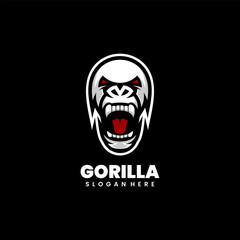 Vector gorilla mascot design e sport logo