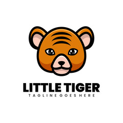 Vector little tiger mascot design 