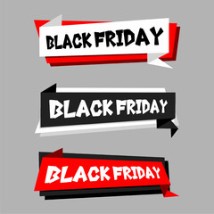set of labels black friday
