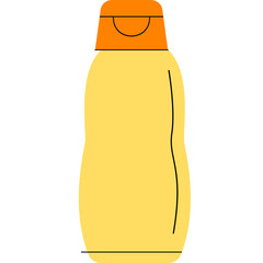 Minimalist Flat Style Body Lotion Bottle PNG Transparent Background