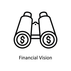 Financial Vision vector outline Icon Design illustration. Business And Management Symbol on White background EPS 10 File