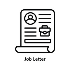 Job Letter vector outline Icon Design illustration. Business And Management Symbol on White background EPS 10 File