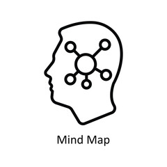 Mind Map vector outline Icon Design illustration. Business And Management Symbol on White background EPS 10 File
