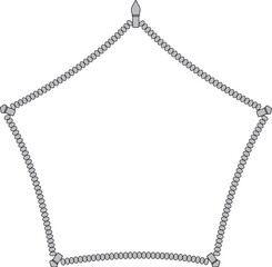 vector pentagon prayer beads