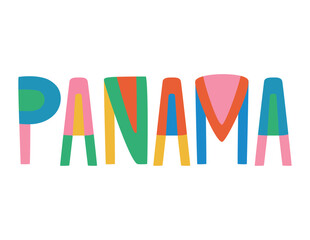 panama country lettering