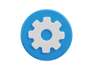 3d cogwheel gear settings icon vector illustration