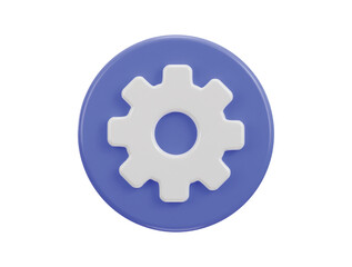 3d cogwheel gear settings icon vector illustration
