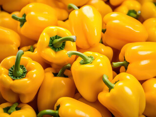 detailed photo of fresh yellow paprika
