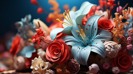 Naklejka premium tropical coral reef HD 8K wallpaper Stock Photographic Image 