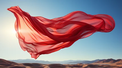 Foto op Aluminium red scarf HD 8K wallpaper Stock Photographic Image  © AA