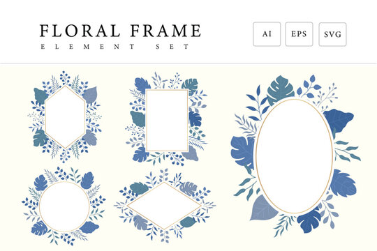 Wedding Floral Frame Set