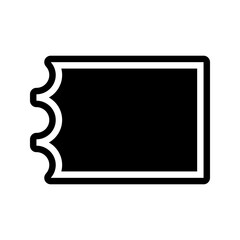Cinema ticket icon glyph style Flat design. Can be used for mobile apps, websites and UI Vector illustration