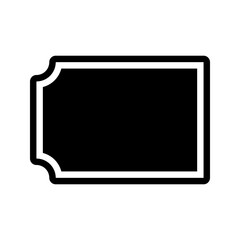 Blank ticket icon. Vector illustration. flat style design