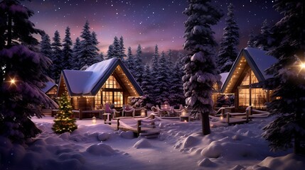 This Christmas background captures the essence of a winter wonderland