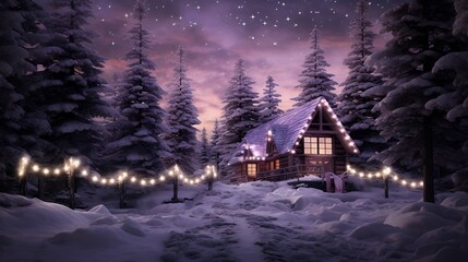 This Christmas background captures the essence of a winter wonderland