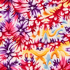 Fototapeta na wymiar Tie dye fabric,The art of creating fabric patterns by tying colors.