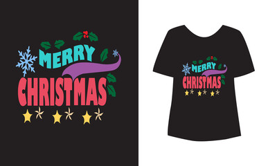 Merry christmas t-shirt design