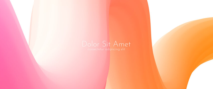 Liquid color 3d shape abstract background. Vector template for placards, banners, flyers and presentations. EPS 10 illustration.