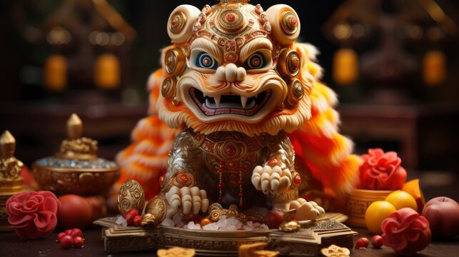 Head Chinese Lion Dance New Year , Wallpaper Pictures, Background Hd