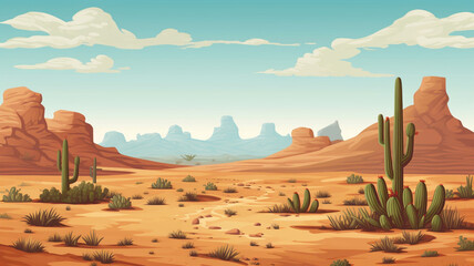 Pixel art desert Seamless Background