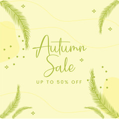 Autumn Sale background, banner, or flyer design. Set of colorful autumn posters with bright beauty