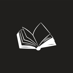 book logo icon Open Book Logo Education Flat Vector Design