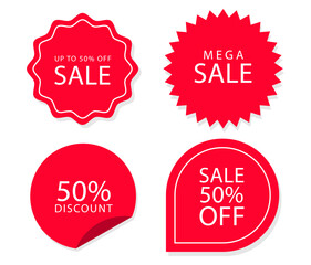 red color sale banners vector design