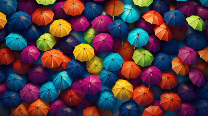 Fototapeta na wymiar Background with colorful umbrellas