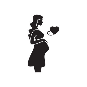 Expectant Grace: Artistic Silhouettes of Pregnant Women in Monochrome, Each Image Depicting the Unique Beauty of Maternity