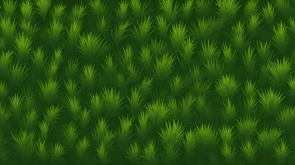 Gordijnen Perfect Pixel Art Grass Background Seamless Lawn Texture Back © BornHappy