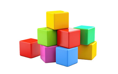 Obraz premium Choosing the Right Baby Blocks for Your Child on a Clear Surface or PNG Transparent Background.