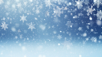 Beautiful Winter Background with Snowflakes Snowy Christmas Beauty