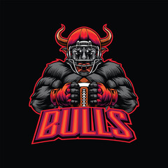 Bull American Football Logo