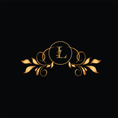 new creative golden latter logo design