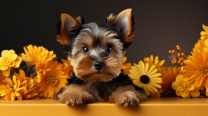 Funny Cute Yorkshire Terrier Dog Warm, Desktop Wallpaper Backgrounds, Background HD For Designer