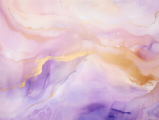Abstract purple ocean and swirls of marble with glitter background
