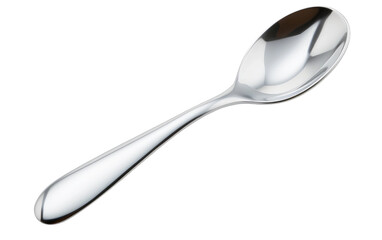 Realistic Baby Spoon Image on a Clear Surface or PNG Transparent Background.