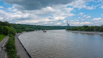 Embankments of the Moscow River with houses