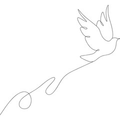 Flying Dove Line art