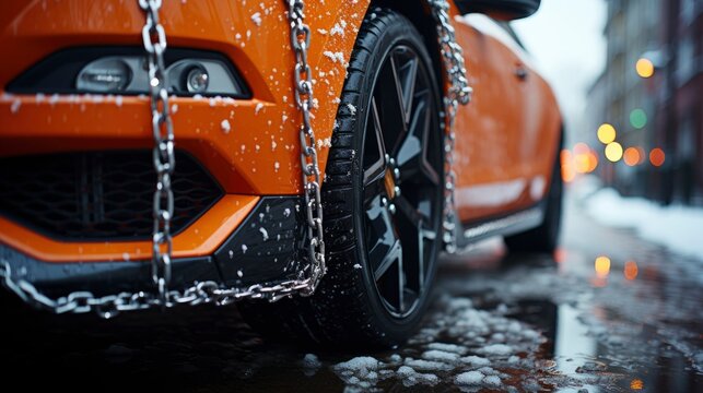 Putting Winter Chains On Car Mans, Desktop Wallpaper Backgrounds, Background HD For Designer