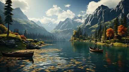 Scenic View On Lago Di Braies, Desktop Wallpaper Backgrounds, Background HD For Designer