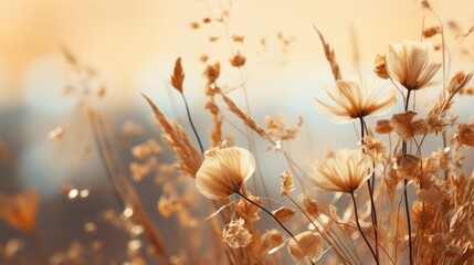 Sensual Delicate Beige Background Dry Flower, Desktop Wallpaper Backgrounds, Background HD For Designer