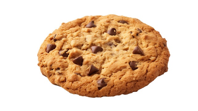 A delicious cookie on transparent background, PNG image with background removed, created with Generative Ai technology.