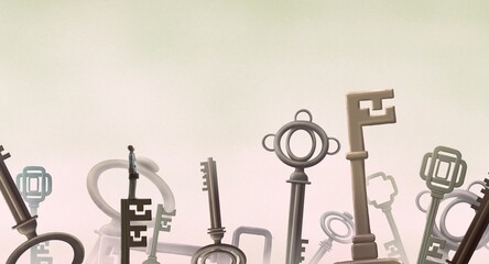 Key, choice, success and solution concept art. conceptual artwork. business background.