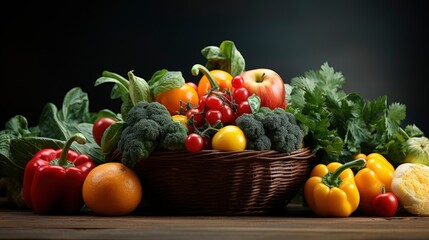Winter Vegetables Basket Copy Space, Desktop Wallpaper Backgrounds, Background HD For Designer