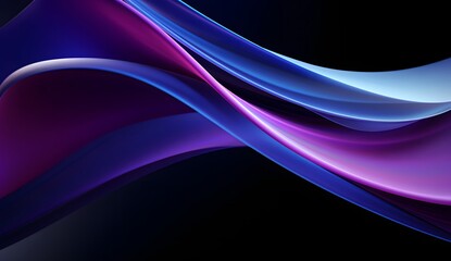 abstract purple blue backgrounds on a black background, in the style of colorful curves, soft and dreamy atmosphere, photobashing, vibrant colorscape, macro zoom, moebius, rim light