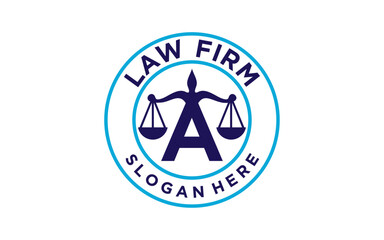 Justice Law firm Logo design template	
