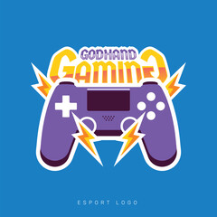 Gaming mascot esport controller logo design